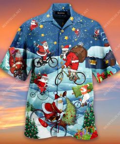I’M Dreaming Of A Bike Christmas Short Sleeve Button Up
