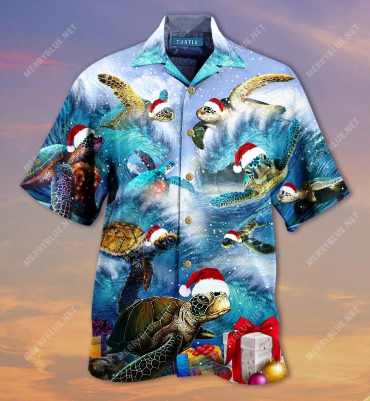 I’M Happiest At Christmas Turtle 3D Print Hawaiian Shirt