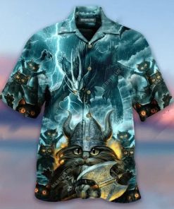 In Valhalla Cats See You Hawaiian Shirt