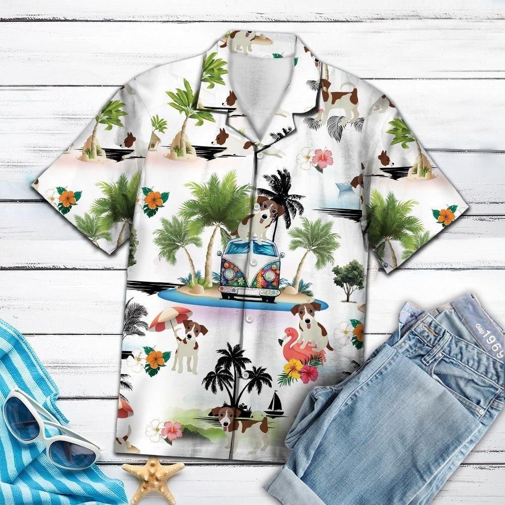 Jack Russell Terrier Vacation Hawaiian Shirt - RobinPlaceFabrics