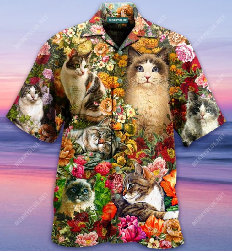 Just Watching My Cats Can Make Me Happy 3D Print Hawaiian Shirt