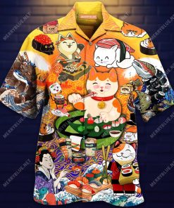 Keep Calm And Eat Sushi Cat Hawaiian Shirt