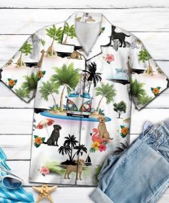 Labrador Retriever Vacation Aloha Shirt