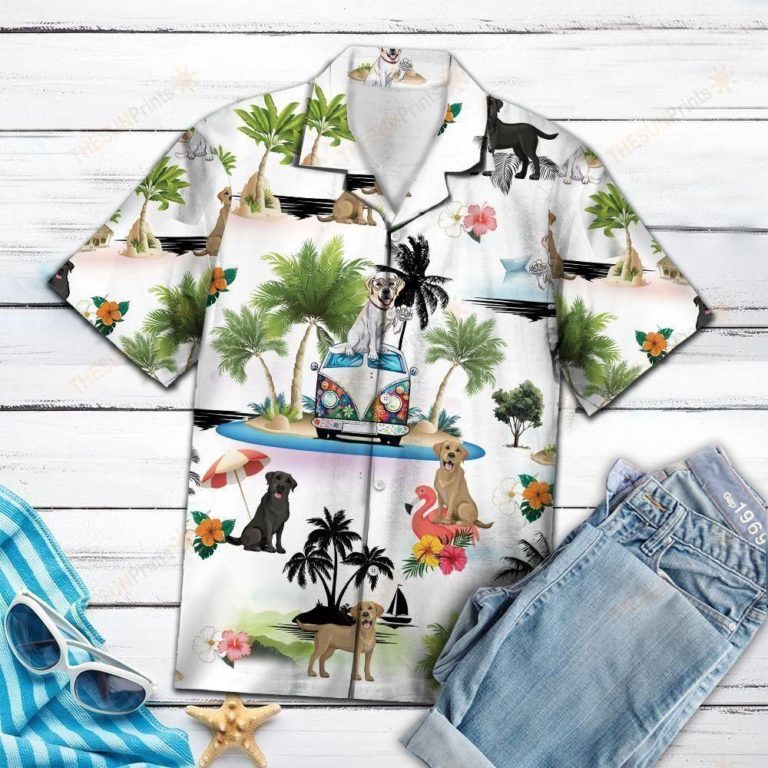 Labrador Retriever Vacation Aloha Shirt