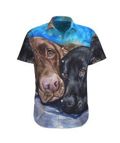Labrador Retrievers Dog Couple Hawaiian Shirt