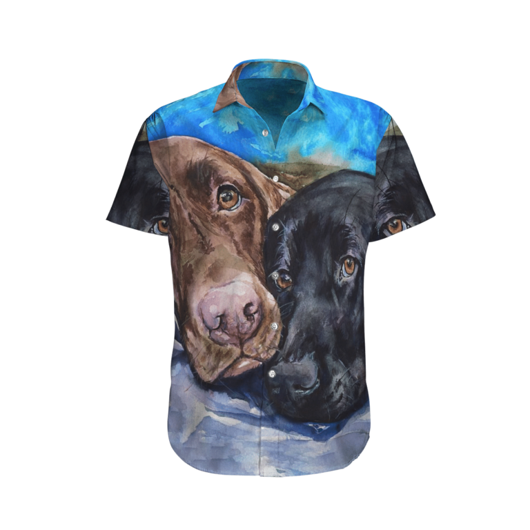 Labrador Retrievers Dog Couple Hawaiian Shirt