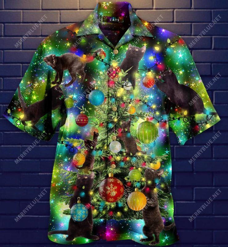 Let’S Get Lit Cat Hawaiian Shirt