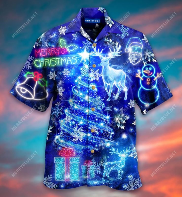 Let’S Get Lit Christmas Short Sleeve Button Up