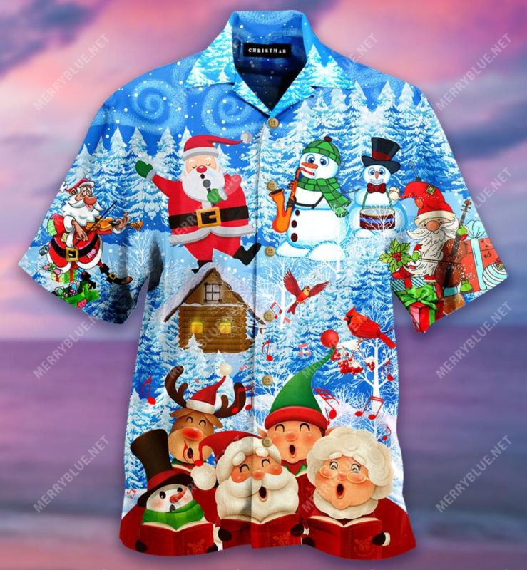 Let’S Sing Christmas Song Together Hawaiian Shirt