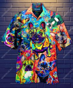 Life Is Better With A French Bulldog Short Sleeve Button Up