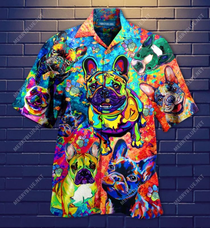 Life Is Better With A French Bulldog Short Sleeve Button Up