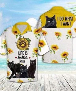 Life Is Better With Cats Hawaiian Shirt