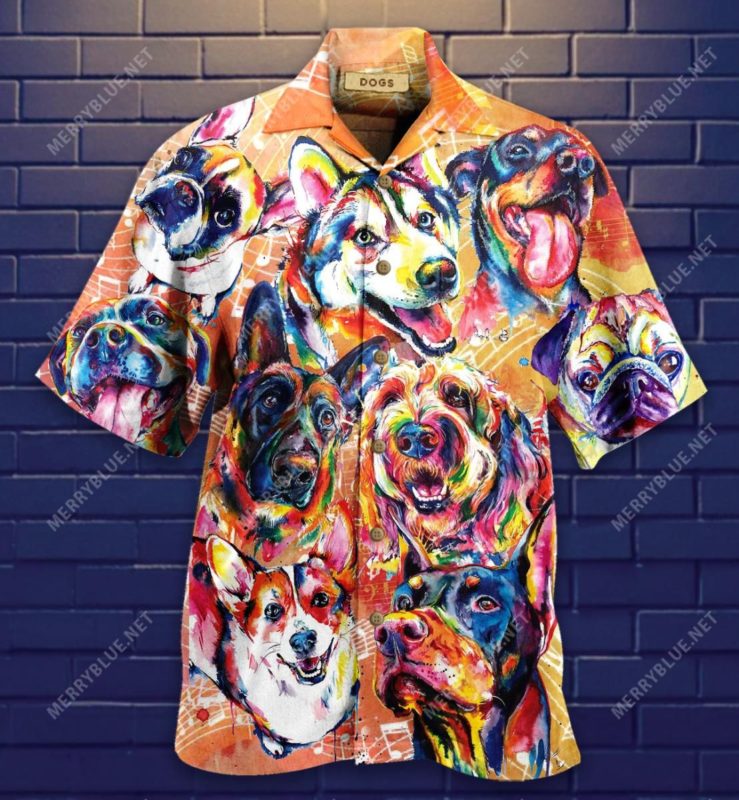Life Is Better With Dogs And Music Aloha Shirt