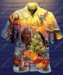 Light Christmas Up Dragon Hawaiian Shirt