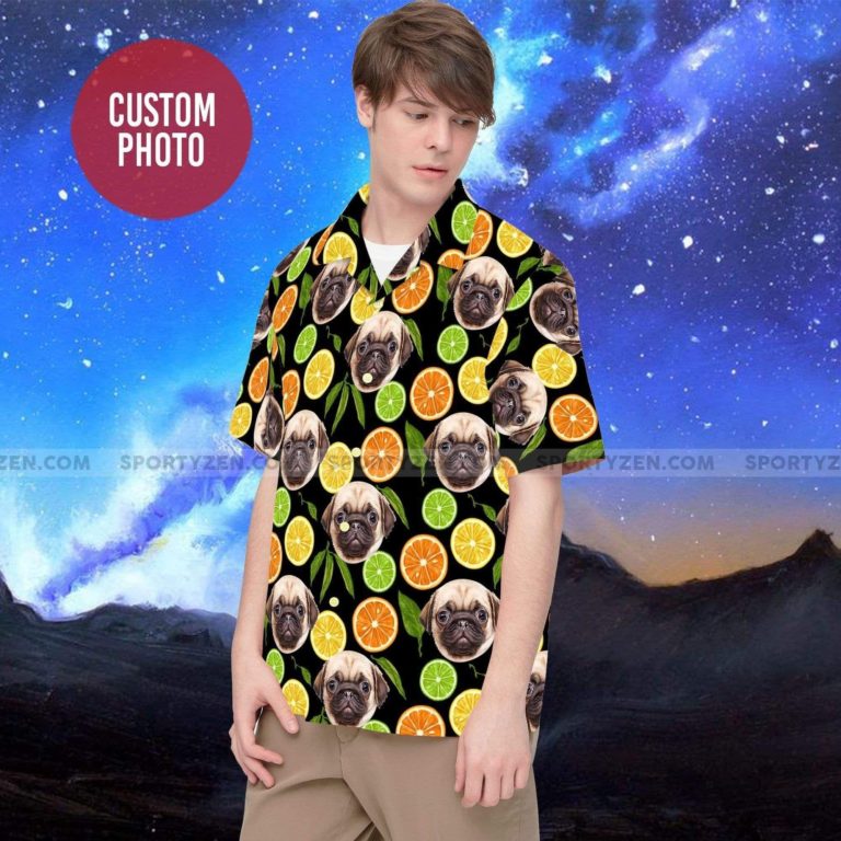Lime Fruit Photo Of Your Dog Pet Tropical Hawaiian Shirt