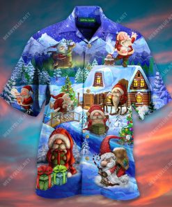 Little Santa Merry Christmas Aloha Shirt