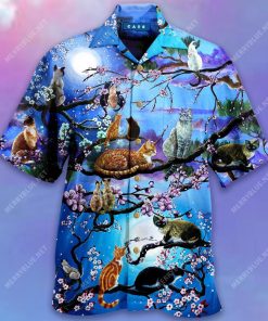 Live Life In Full Bloom Cats Hawaiian Shirt