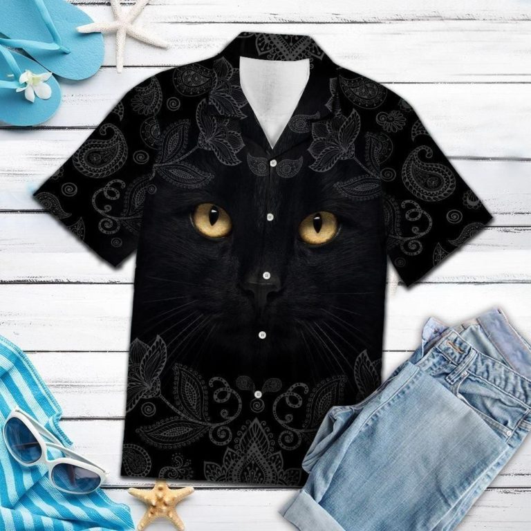 Love Black Cat Hawaiian Shirt