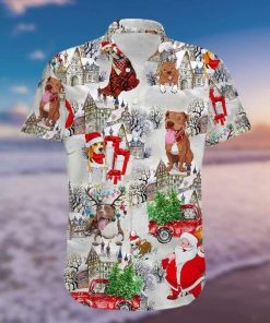 Love Dog Santa Claus Merry Christmas Red Hawaiian Shirt Love Dog Santa Claus Merry Christmas Red Hawaiian Shirt