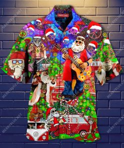 Love Hippie And Merry Christmas Aloha Shirt