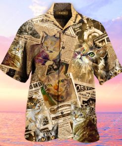 Magic Cats Short Sleeve Button Up