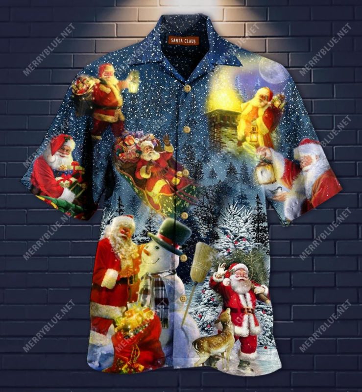 Magical Christmas Santa Claus Aloha Shirt