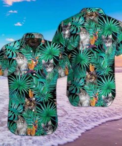 Maincoon Cat Short Sleeve Button Up
