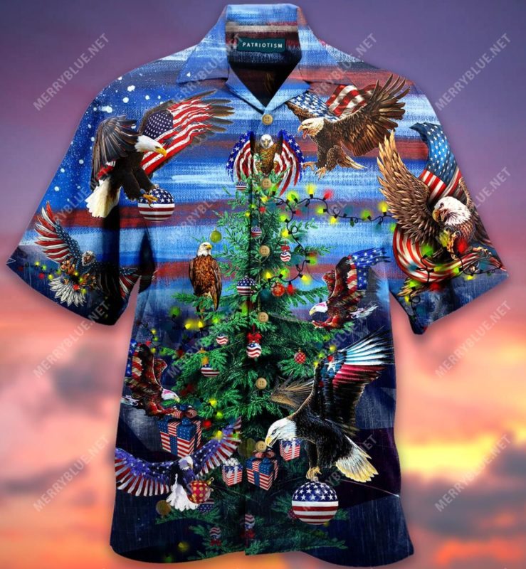Merry Christmas America Casual Button-Up Shirt