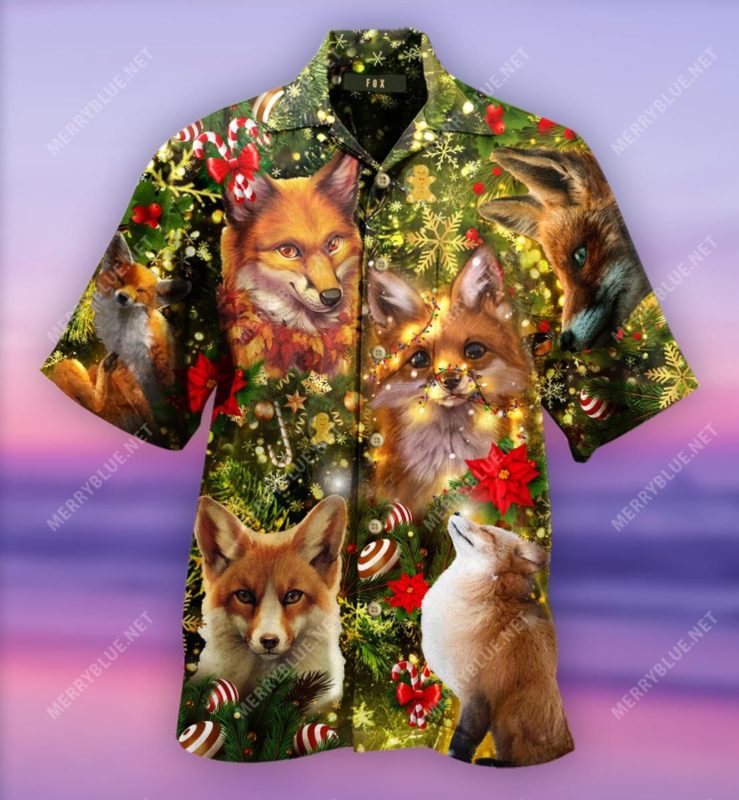 Merry Foxmas Hawaiian Shirt