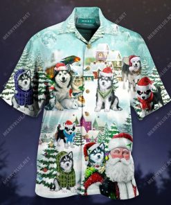 Merry Husky Christmas Hawaiian Shirt
