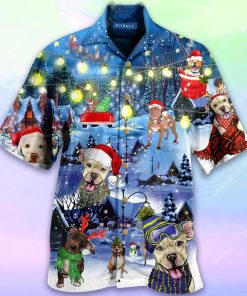 Merry Pitmas Christmas 3D Print Hawaiian Shirt