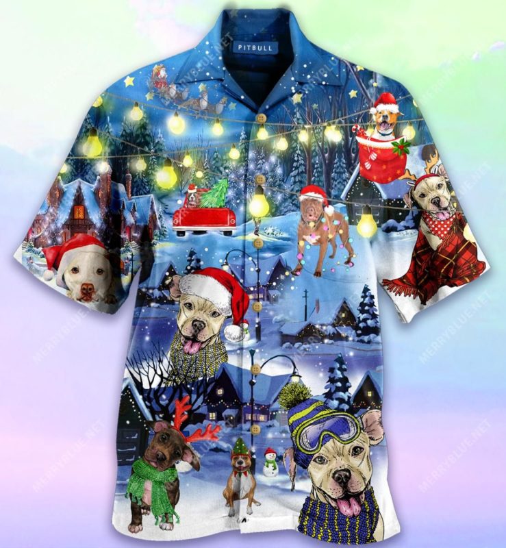 Merry Pitmas Christmas 3D Print Hawaiian Shirt