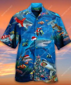 Merry Shark Xmas Hawaiian Shirt
