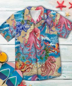 Octopus Summer Vacation Hawaiian Shirt
