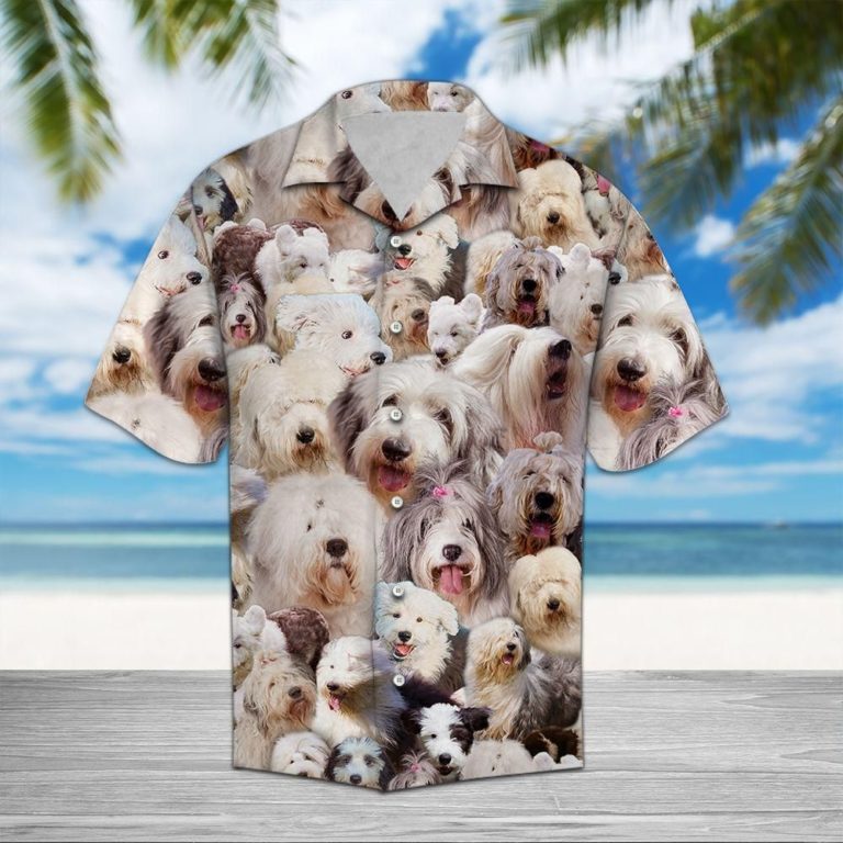 Old English Sheepdog Hawaiian Shirt
