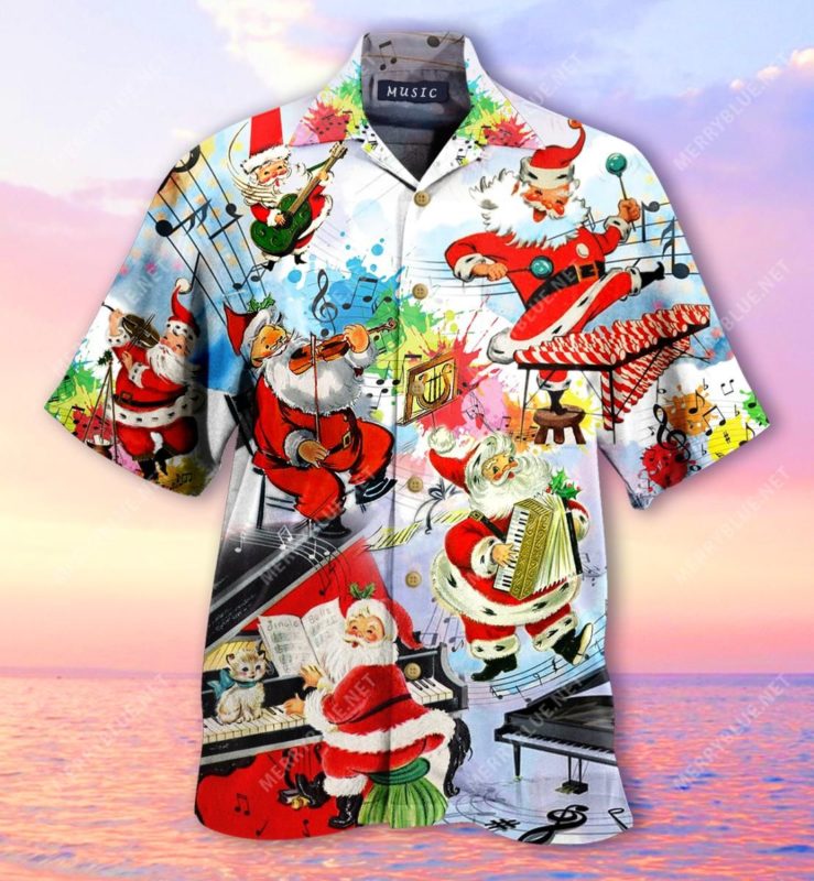 Party Music On Christmas Hawaiian Shirt