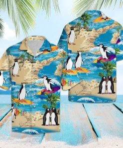Penguin Summer Vacation Hawaiian Shirt
