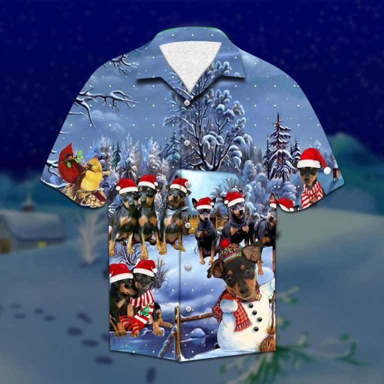 Pinscher Christmas 3D Print Hawaiian Shirt