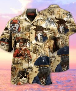 Pirate Cat For Cat Lover Gift For Patrick’S Day Hawaiian Shirt