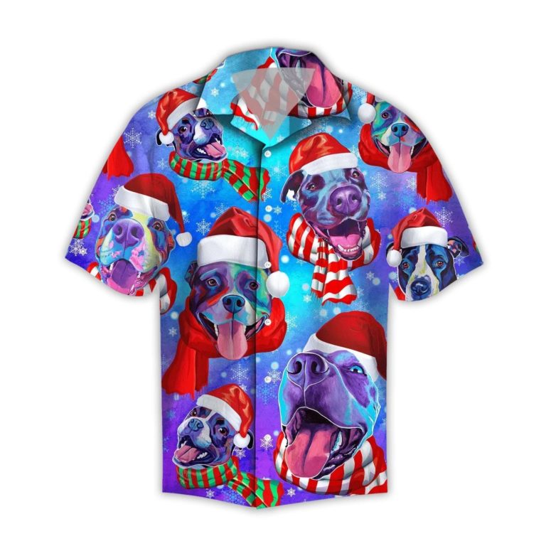 Pit Bull Xmas 3D Print Hawaiian Shirt
