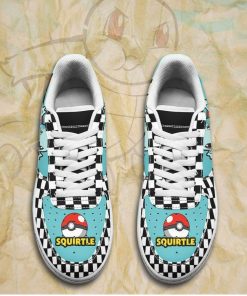 Poke Squirtle Sneakers Checkerboard Custom Pokemon Shoes