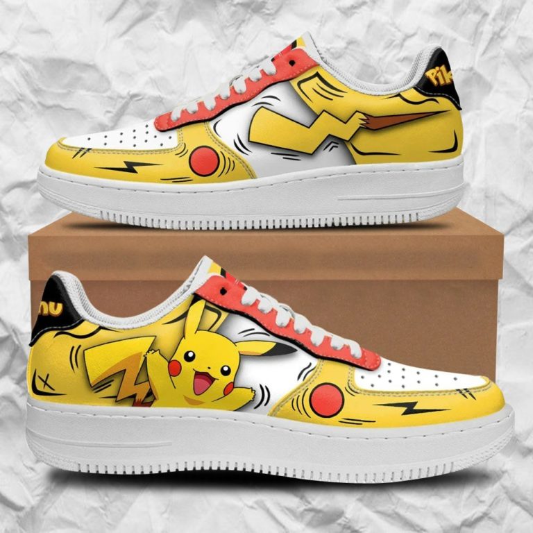 Pokemon Pikachu Thunderbolt Air Sneakers Custom Anime Shoes ...