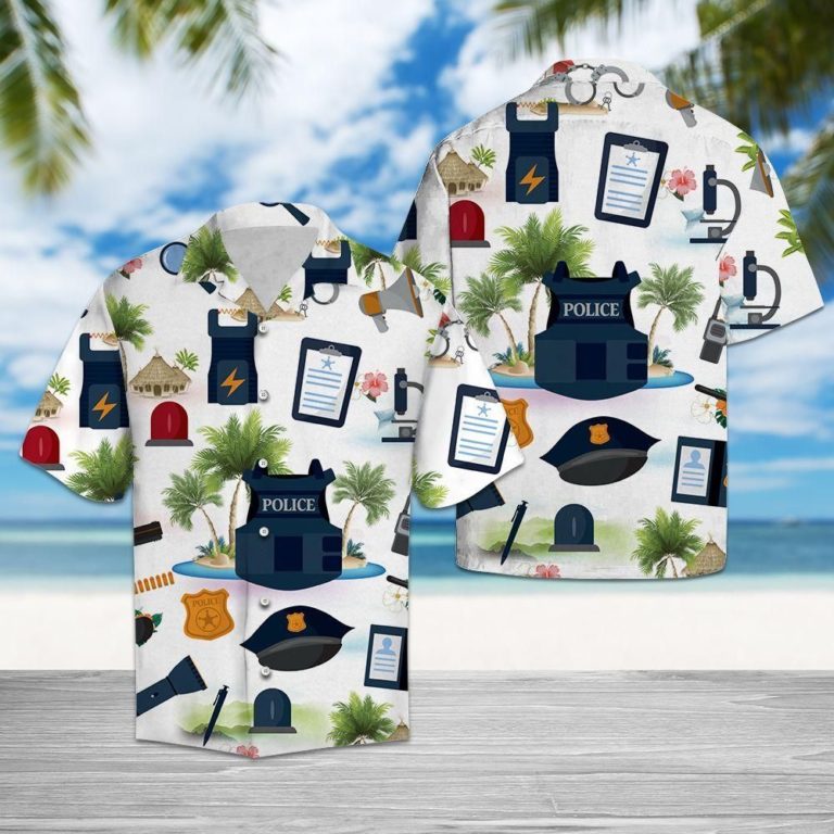 Police On Vacation Hawaiian Shirt