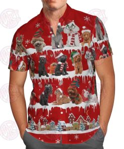 Poodle Snow Christmas 3D Print Hawaiian Shirt