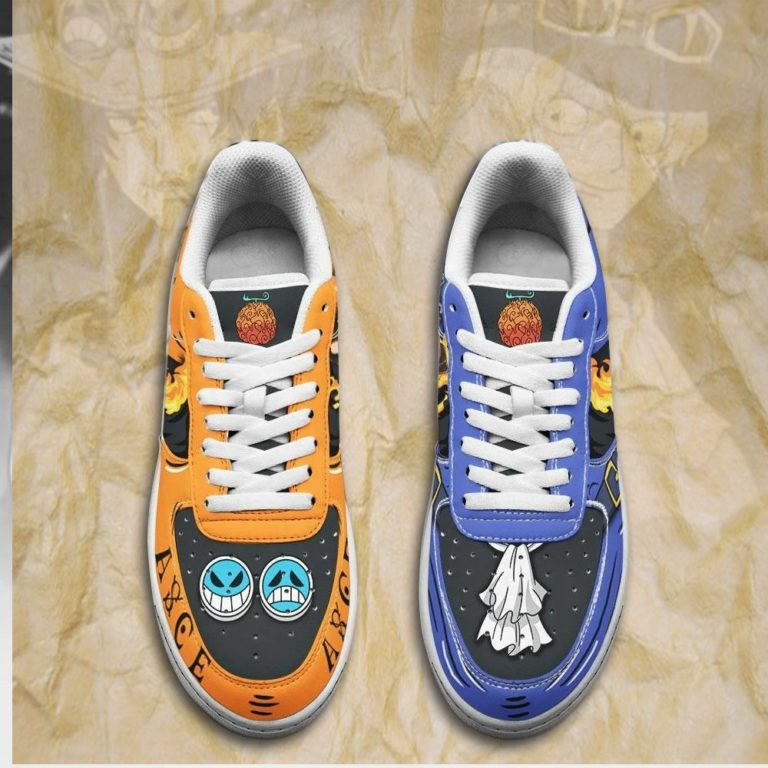 Portgas Ace and Sabo Air Sneakers Custom Mera Mera One Piece Anime Shoes