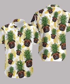 Pug Pineapple Head Dog Love Hawaiian Shirt