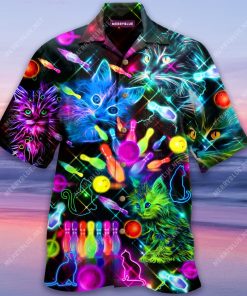 Rolling With My Homies Cats Bowling Hawaiian Shirt