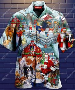 Santa’S Farm When Christmas Holiday Is Coming Hawaiian Shirt