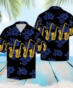 Saxophone For Vacation 3D Print Hawaiian Shirt