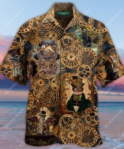 Steampunk Cat 3D Print Hawaiian Shirt